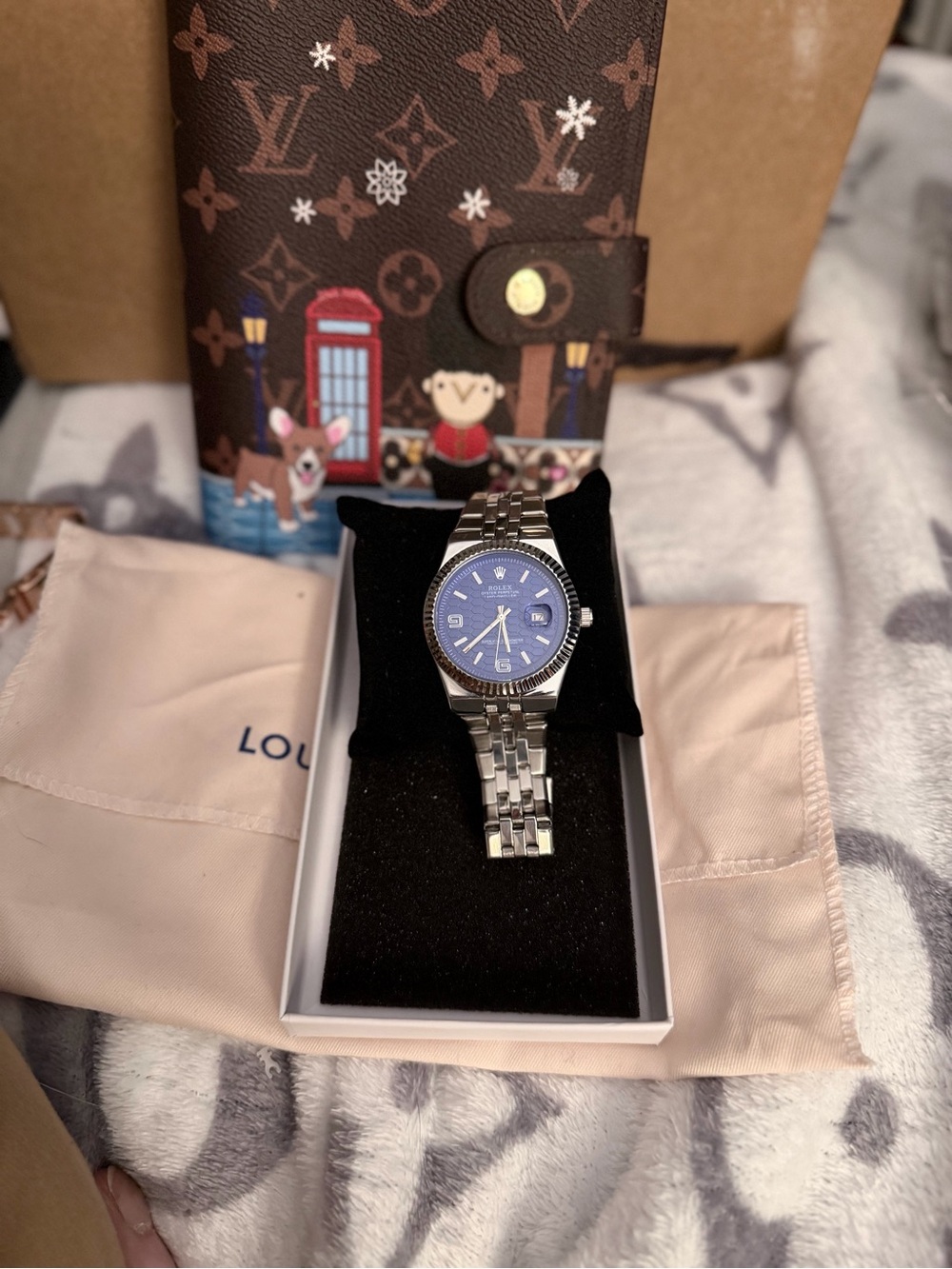 Watch “r” Oyster Perpetual Land-Dweller Men's or women’s Watch - Blue